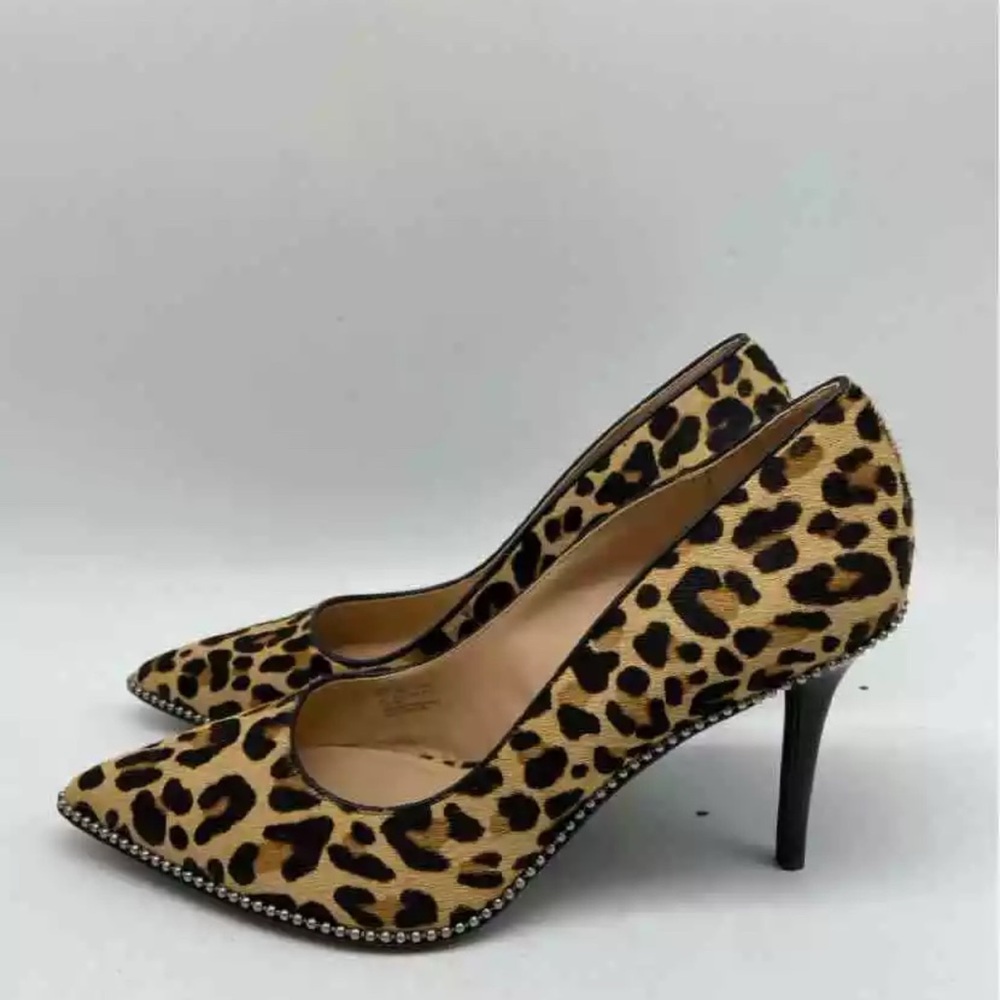 Coach Beaded Leopard Print Pumps